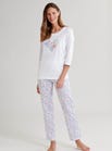 Pastell-Margeriten Pyjamahose aus Baumwolle 0436