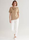 Sand Relaxed Fit Linen-Blend Knit 9134